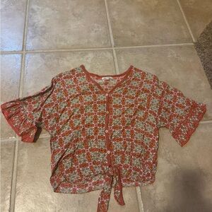 Max studio shirt ties in front medium